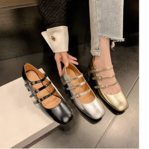 CHIKO Suzie Square Toe Block Heels Mary Jane Shoes