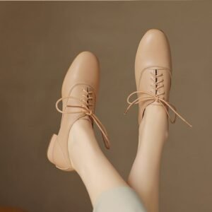 CHIKO Shermaine Round Toe Block Heels Oxfords Shoes