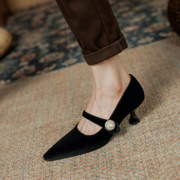 CHIKO Telisha Pointy Toe Kitten Heels Mary Jane Shoes - Image 2