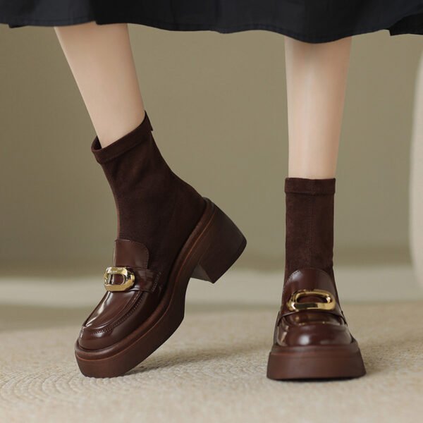 CHIKO Wakeisha Round Toe Block Heels Ankle Boots - Image 2