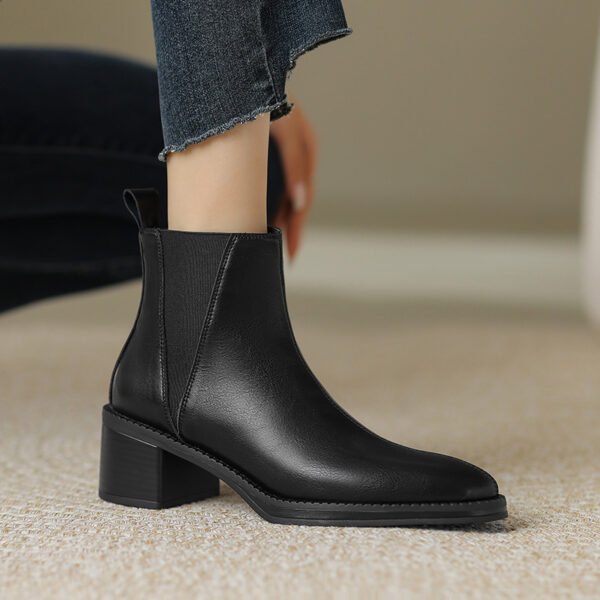 CHIKO Akilah Round Toe Block Heels Ankle Boots - Image 2