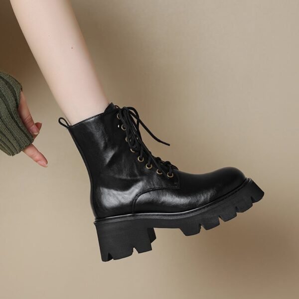 CHIKO Alaa Round Toe Block Heels Ankle Boots - Image 2