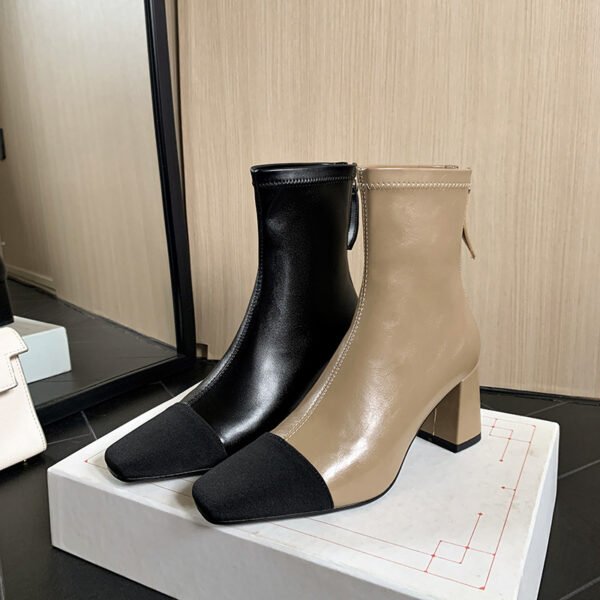 CHIKO Aleaha Square Toe Block Heels Ankle Boots - Image 2