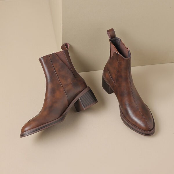 CHIKO Yanet Round Toe Block Heels Ankle Boots - Image 2