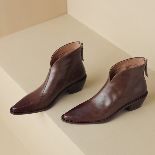 CHIKO Fatme Pointy Toe Block Heels Ankle Boots - Image 2