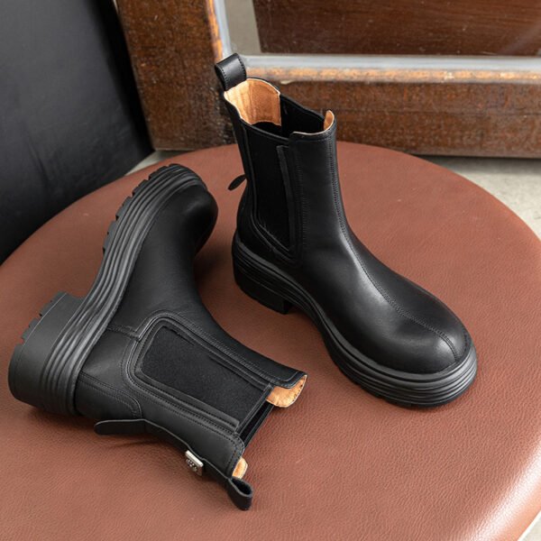 CHIKO Gamila Round Toe Block Heels Ankle Boots - Image 2