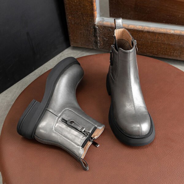 CHIKO Haneen Round Toe Block Heels Ankle Boots - Image 2