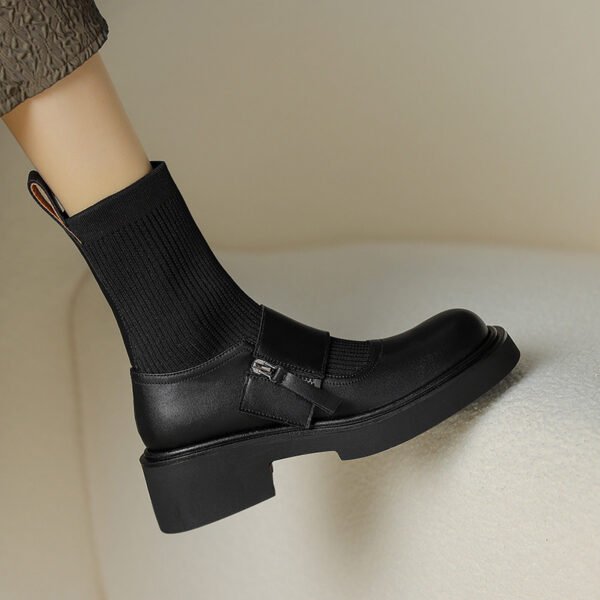 CHIKO Hayat Round Toe Block Heels Ankle Boots - Image 2