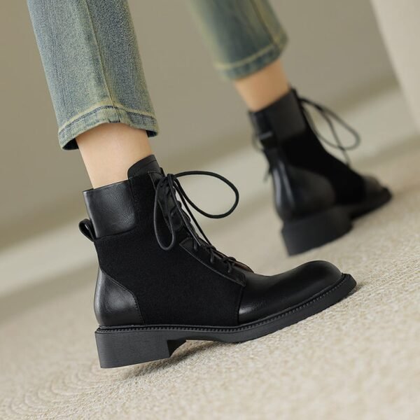 CHIKO Hayfa Round Toe Block Heels Ankle Boots - Image 2