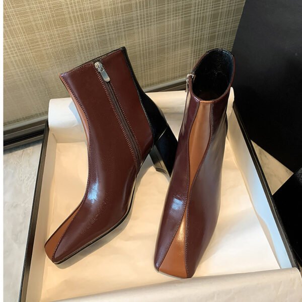 CHIKO Hiba Square Toe Block Heels Ankle Boots - Image 2