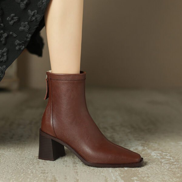 CHIKO Huda Square Toe Block Heels Ankle Boots - Image 2