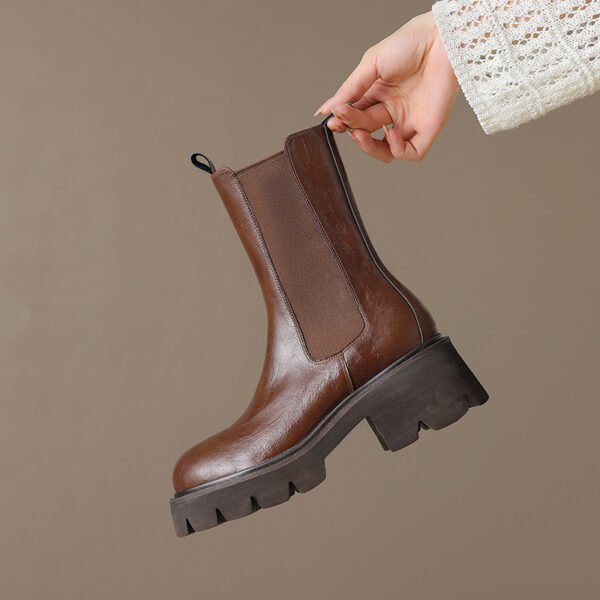 CHIKO Iman Round Toe Block Heels Ankle Boots - Image 2