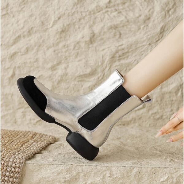 CHIKO Vianey Round Toe Block Heels Ankle Boots - Image 2