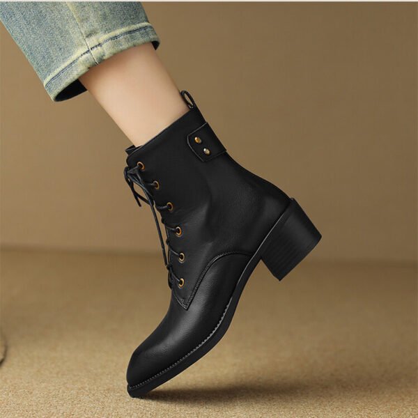 CHIKO Almira Pointy Toe Block Heels Ankle Boots - Image 2