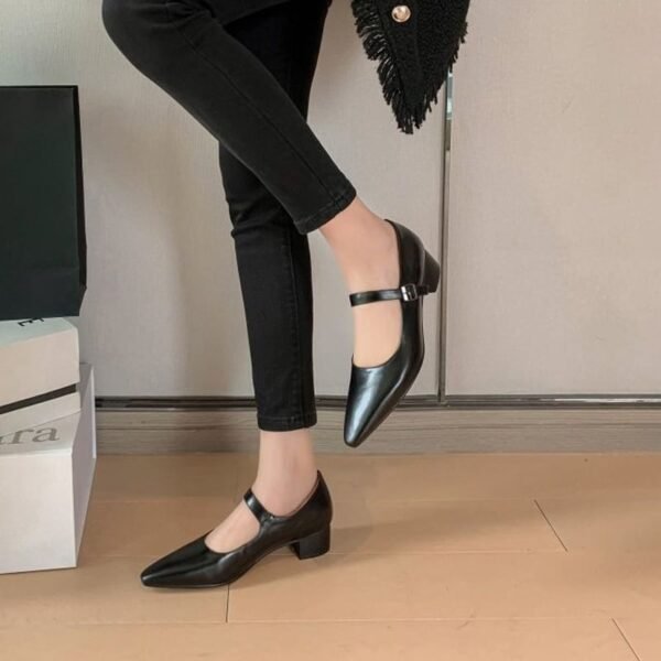 CHIKO Terrica Pointy Toe Block Heels Mary Jane Shoes - Image 2