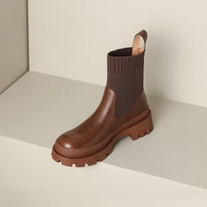 CHIKO Ameena Round Toe Block Heels Ankle Boots