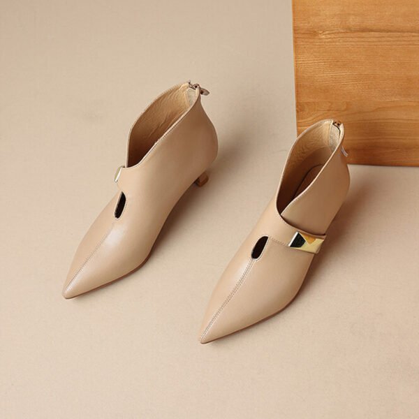 CHIKO Alma Pointy Toe Kitten Heels Ankle Boots - Image 2