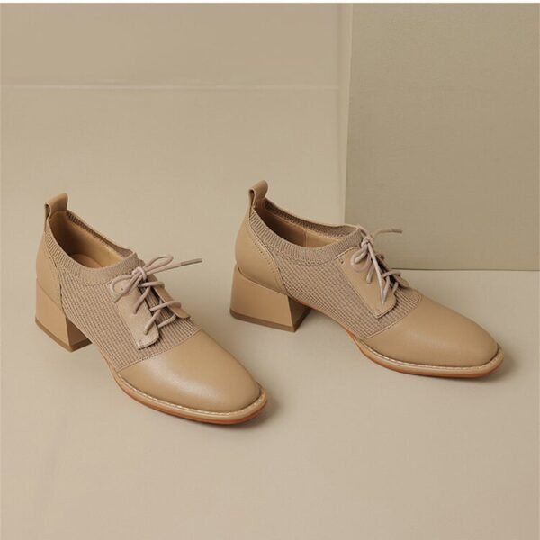CHIKO Amina Square Toe Block Heels Oxfords Shoes