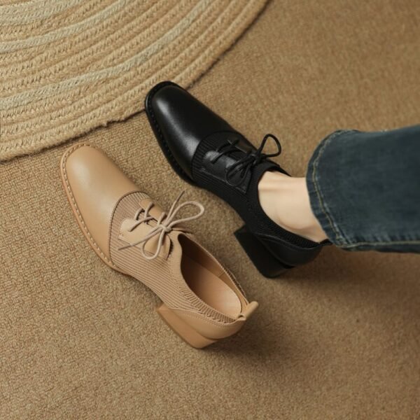 CHIKO Amina Square Toe Block Heels Oxfords Shoes - Image 2