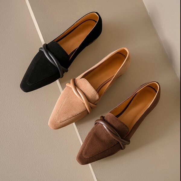 CHIKO Fadila Pointy Toe Block Heels Loafers Shoes - Image 2