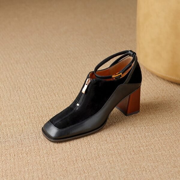 CHIKO Fatema Square Toe Block Heels Pumps Shoes - Image 2