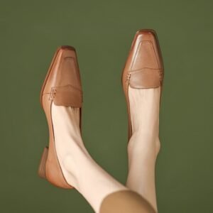 CHIKO Tyeshia Square Toe Block Heels Loafers Shoes