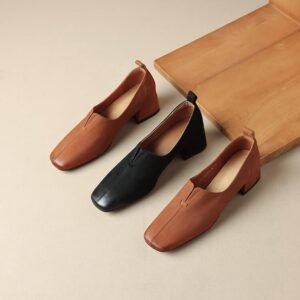 CHIKO Tykeisha Square Toe Block Heels Pumps Shoes