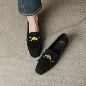 CHIKO Tyiesha Square Toe Block Heels Loafers Shoes