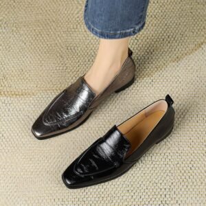 CHIKO Tyfani Square Toe Block Heels Loafers Shoes