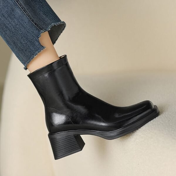 CHIKO Dunia Square Toe Block Heels Ankle Boots - Image 2