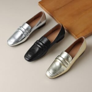 CHIKO Centola Square Toe Block Heels Loafers Shoes