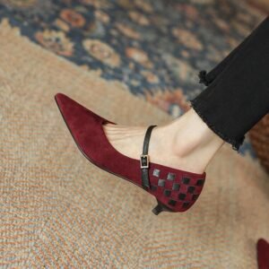 CHIKO Tynesha Pointy Toe, Pointy Toe Kitten Heels Mary Jane Shoes