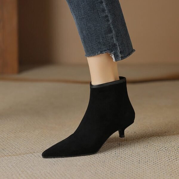 CHIKO Fatimah Pointy Toe Kitten Heels Ankle Boots