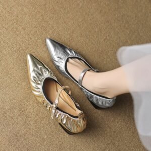 CHIKO Elmira Pointy Toe Block Heels Mary Jane Shoes