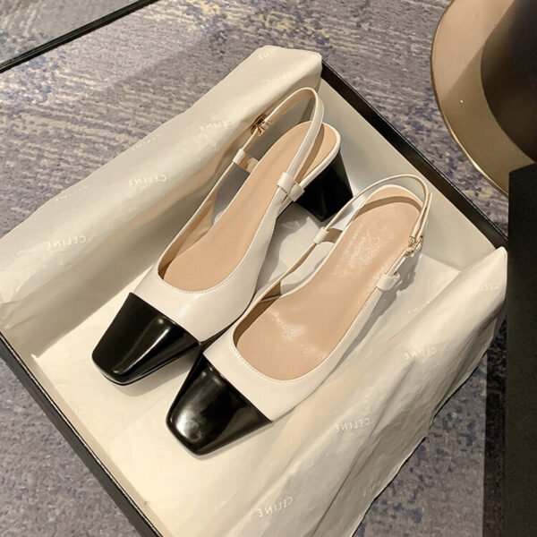 CHIKO Fatima Square Toe Block Heels Slingback Shoes - Image 2