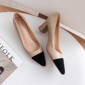 CHIKO Fatim Pointy Toe Block Heels Pumps Shoes