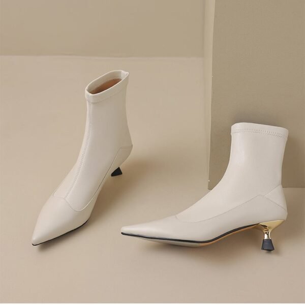 CHIKO Barbada Pointy Toe Kitten Heels Ankle Boots