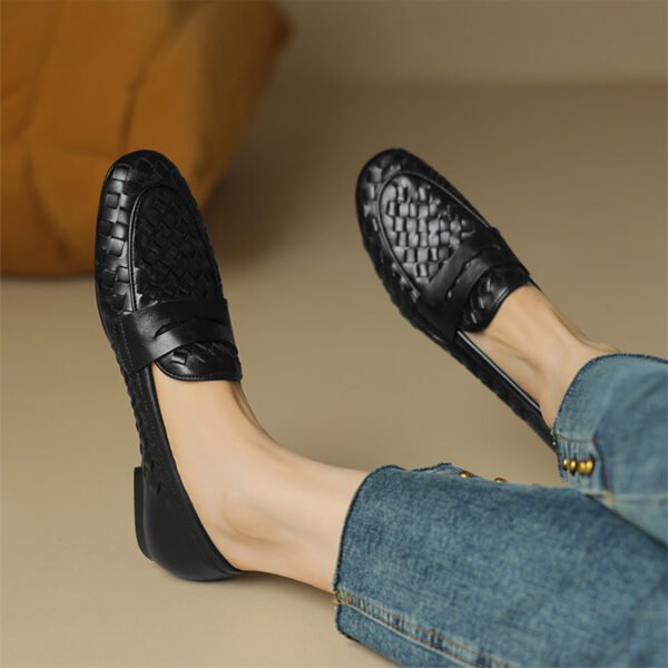CHIKO Annissa Round Toe Block Heels Loafers Shoes - Image 2