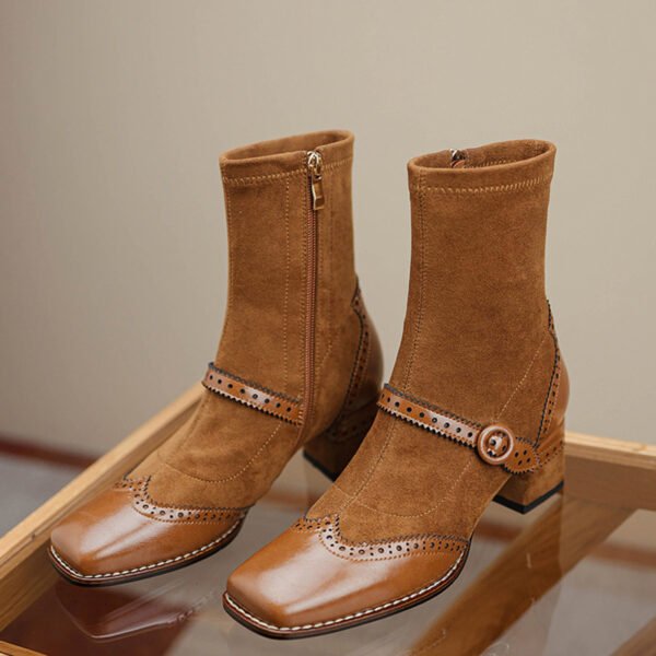 CHIKO Asha Square Toe Block Heels Ankle Boots - Image 2