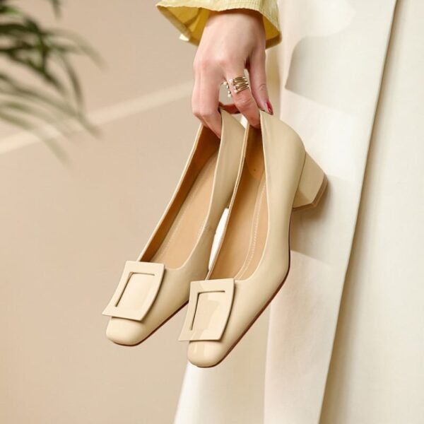 CHIKO Calie Square Toe Block Heels Pumps Shoes