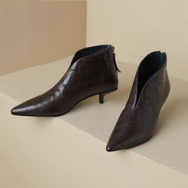 CHIKO Azia Pointy Toe Kitten Heels Ankle Boots - Image 2