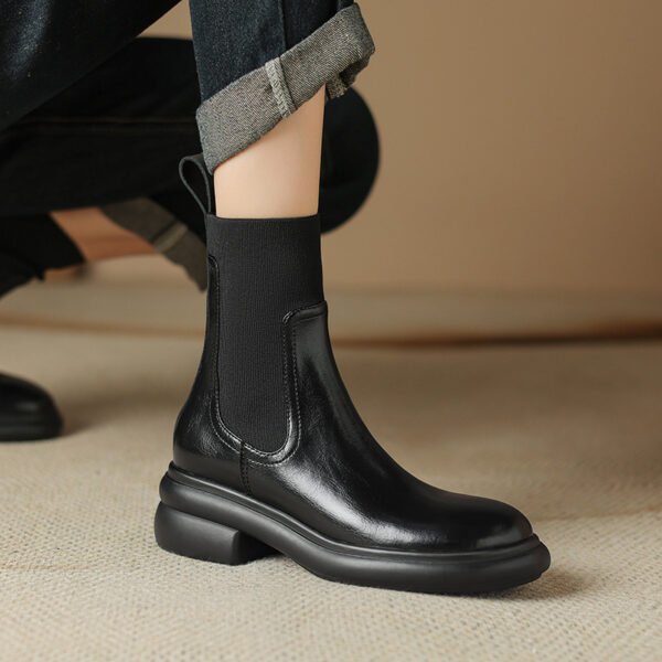 CHIKO Jameela Round Toe Block Heels Ankle Boots - Image 2