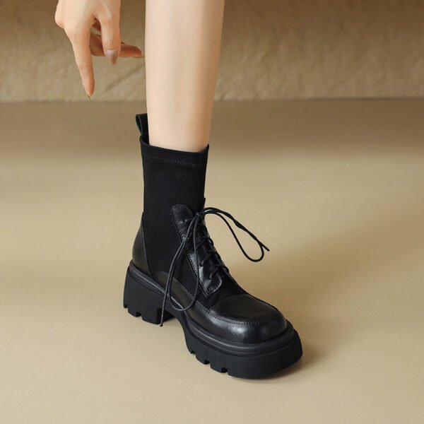 CHIKO Eleanor Square Toe Block Heels Ankle Boots - Image 2