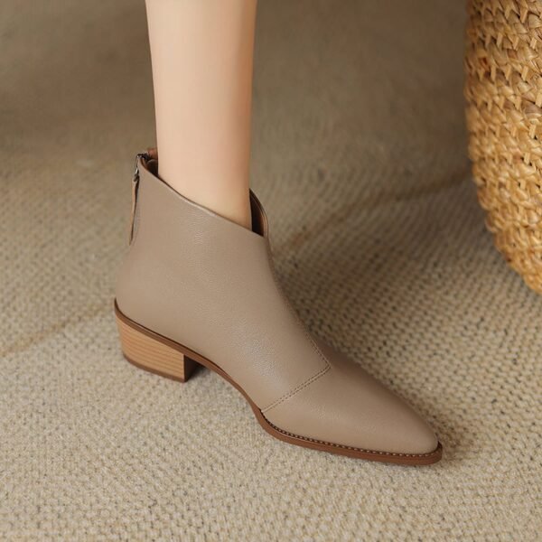 CHIKO Chloe Pointy Toe Block Heels Ankle Boots