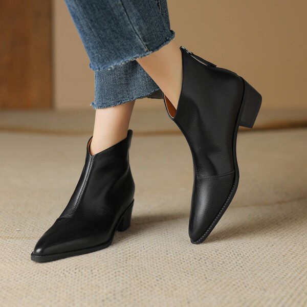 CHIKO Chloe Pointy Toe Block Heels Ankle Boots - Image 2