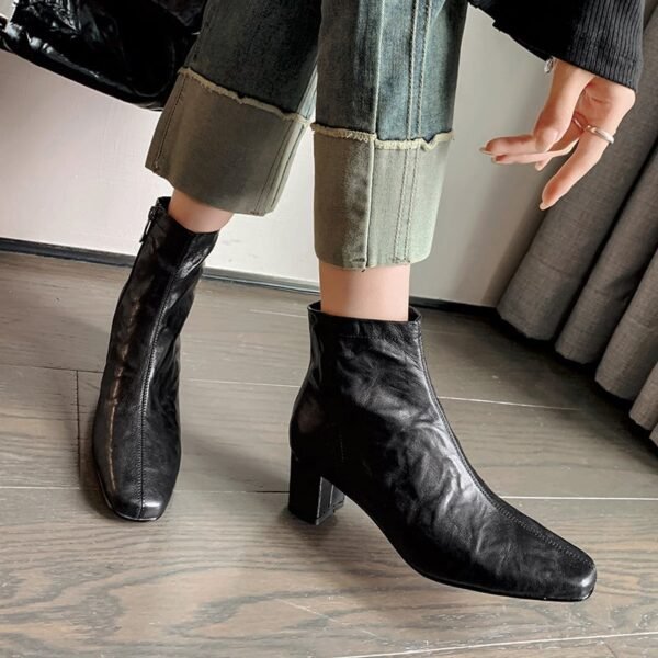 CHIKO Harper Square Toe Block Heels Ankle Boots - Image 2