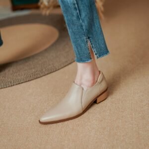 CHIKO Sophia Pointy Toe Block Heels Pumps Shoes