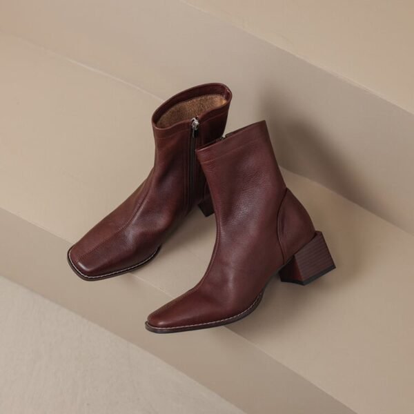CHIKO Emma Square Toe Block Heels Ankle Boots - Image 2