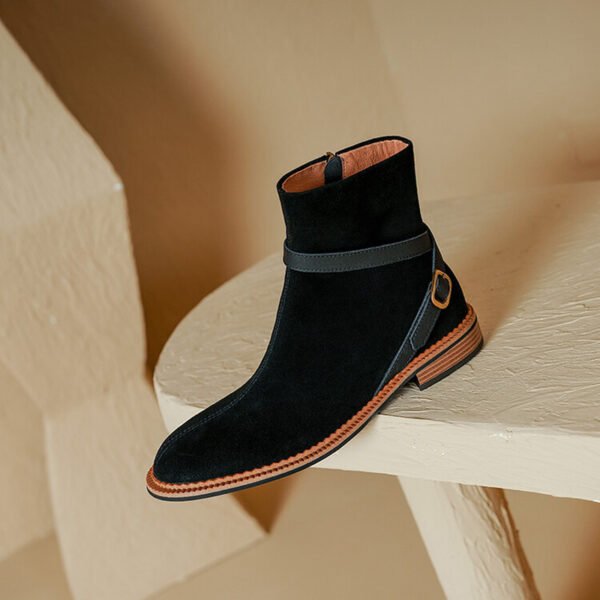 CHIKO Jamelia Round Toe Block Heels Ankle Boots - Image 2