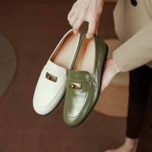 CHIKO Jamilla Round Toe Block Heels Loafers Shoes
